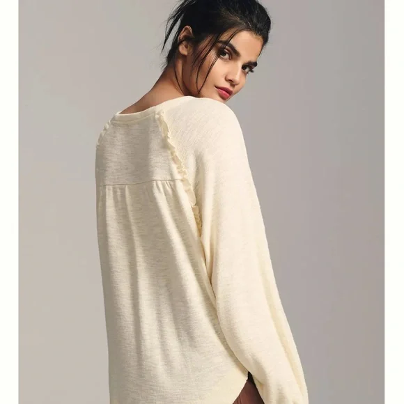 Pilcro Ruffled Raglan top - Picture 3 of 8